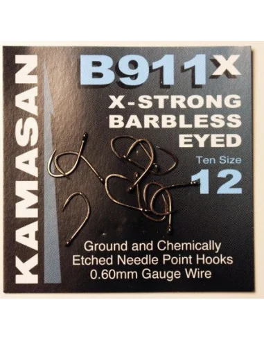 Ami Kamasan B911 X-Strong Eyed Barbless - misura 08