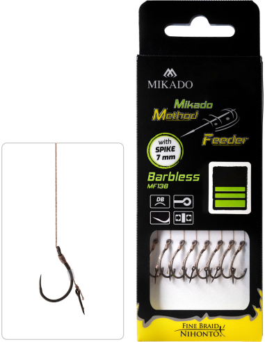 Leader Mikado Method Feeder MF13 su filo intrecciato con ago - misura 6.