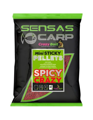 SENSAS mini pellet appiccicosi Spicy Crazy 700g