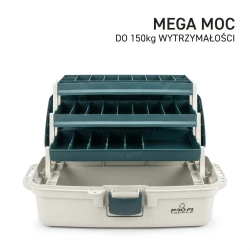 SKRZYNKA WĘDKARSKA NA AKCESORIA 3 SZUFLADY DUŻA 44X24X20  - 1