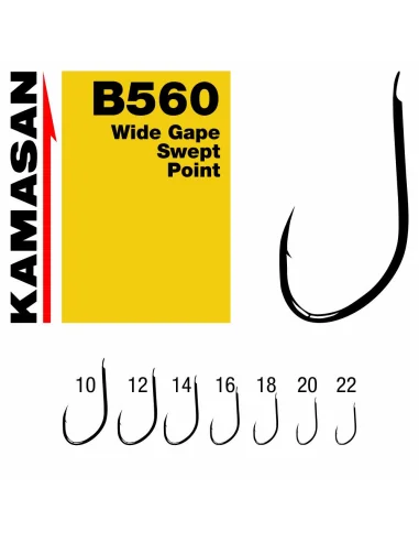 Kamasan B560 Ganci a spillo a larga apertura - misura 10