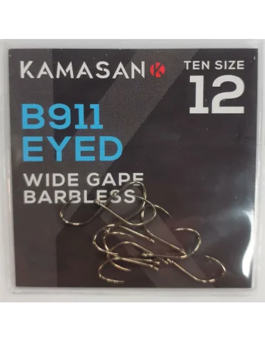 Ami Kamasan B911 Eyed Barbless - misura 14